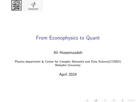 Cover of From Econophysics to Quant