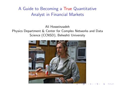 Cover of A Guide to Becoming a True Quantitative Analyst